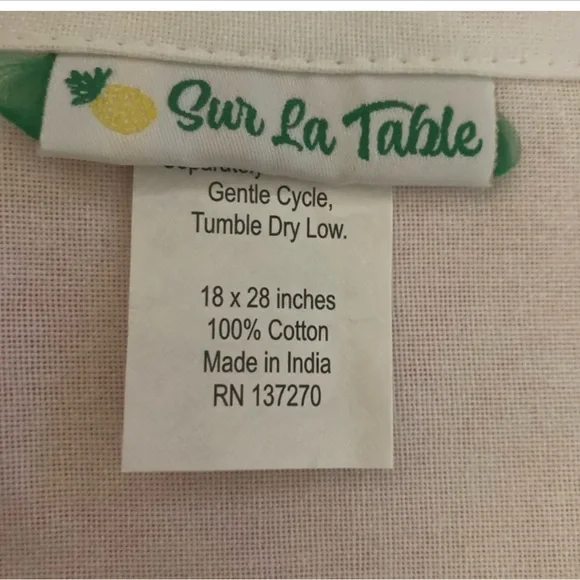 SUR LA TABLE At the Beach Dish Towel 18 X 28 inches 100% cotton new - Picture 3 of 3